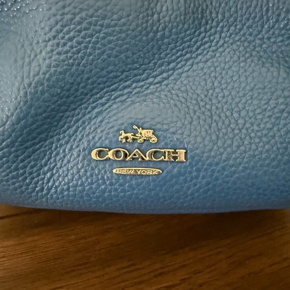 Coach Vibrant Blue Leather Backpack - Picture 2 of 11